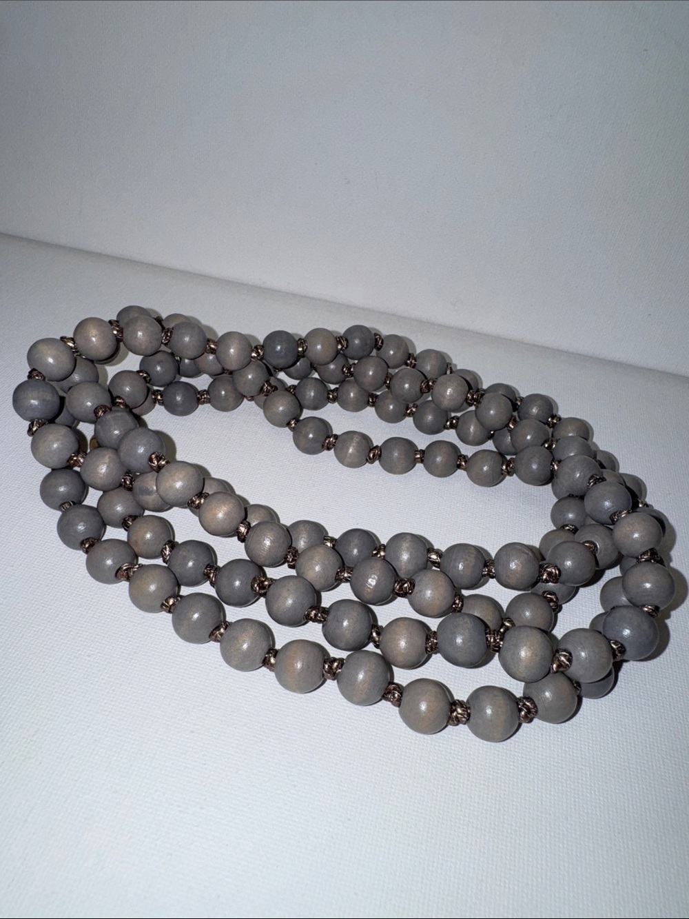 Plunder Knot + Wood Beaded Necklace - Picture 2 of 3